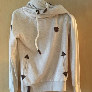 Naketano cream hoodie sweatshirt